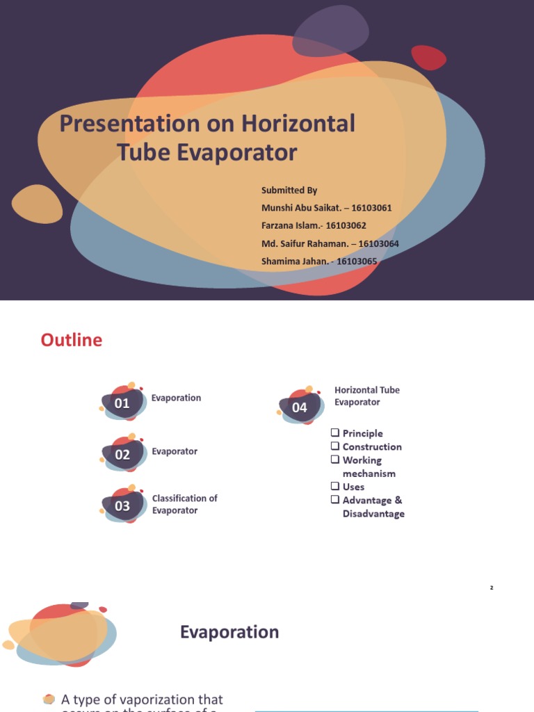 Horizontal Tube Evaporator PDF Evaporation Liquids