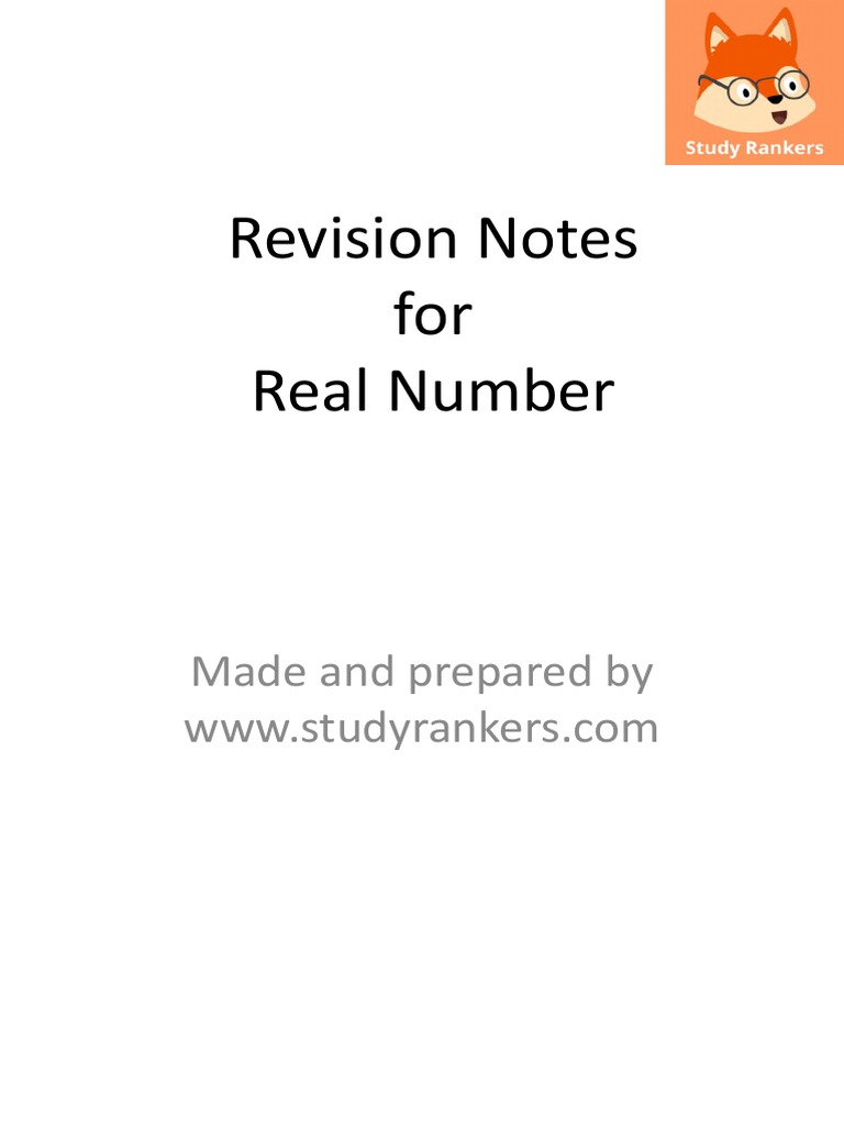 Revision Notes For Rational Numbers Class 10 | PDF