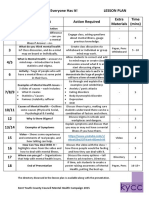 Mental Health Lesson Plan