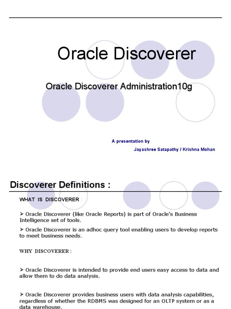 Discoverer 10g Administration Po | PDF | Databases | Sql