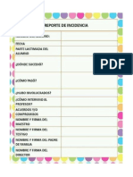 Reporte de Incidencias