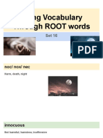 Acing Vocabulary Through ROOT Words - Set 16