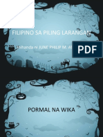 Oral (Filipino Sa Piling Larangan)