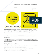 Drilling Machine: Definition, Parts, Types, and Operations (With PDF