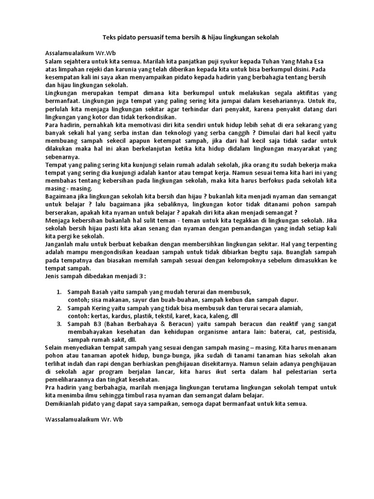 Teks Pidato Persuasif Remaja Unggul Pasti Bisa Terbaru Kumpulan Referensi Teks Pidato