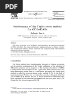 Performance of The Taylor Series Method For Odes/Daes: Roberto Barrio