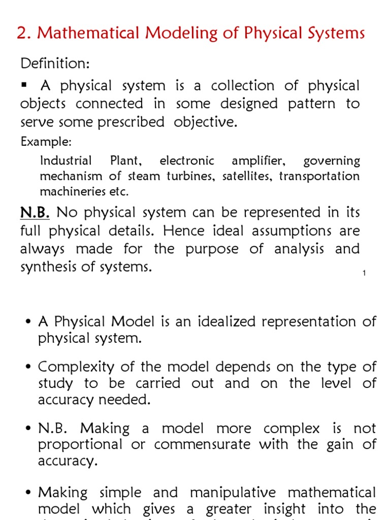 Mathematical Modeling of Physical Systems | Download Free PDF ...