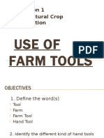 Lesson 1 Agricultural Crop Production: Use of Farm Tools
