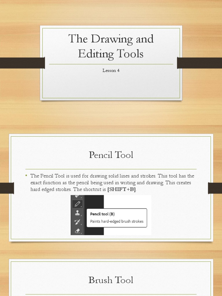 Photoshop Drawing and Editing Tools Guide | PDF | Multidimensional ...