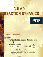 Molecular Reaction Dynamics: Kinetics 3