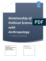 Relationship of Political Science With Anthropology