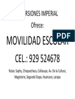 Servicio de Movilidad Escolar Aviso