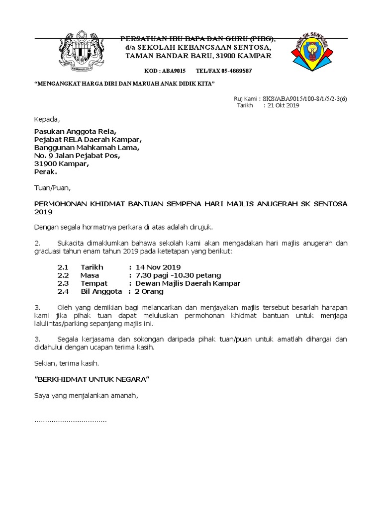 Surat Mohon Bantuan Kepada Anggota Rela 1 Pdf