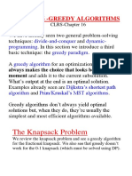 The Knapsack Problem: Lecture 16 - Greedy Algorithms