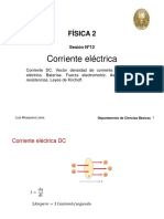 Física 2: Corriente eléctrica, resistencia, baterías y leyes de Kirchoff