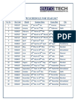 Aws Cwi Schedule For Year 2017: Sr. No Site Code Month Seminar Dates Exam Date City