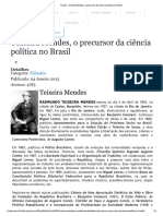 Tiooda - Teixeira Mendes, o Precursor Da Ciência Política No Brasil