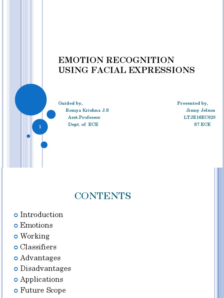 Emotion Recognition Using Facial Expressions | PDF | Statistical ...