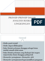 Sesi 1 Prinsip Dasar Analisis Risiko Lingkungan