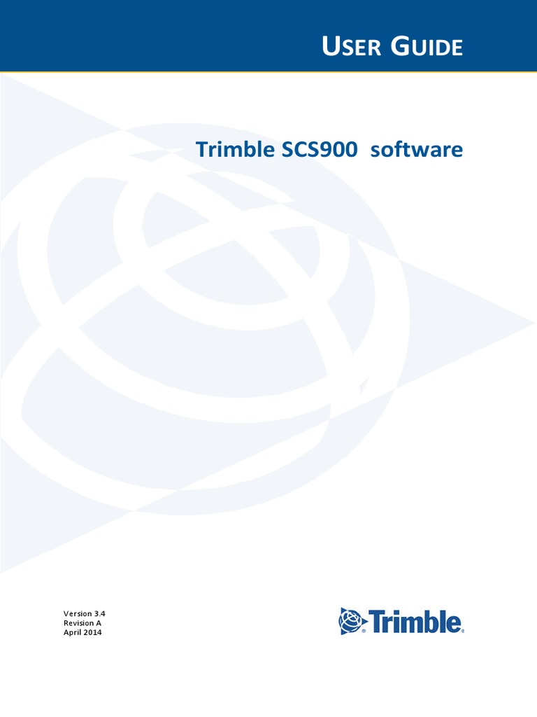 TRIMBLE SCS 900 Manual EN | PDF | Menu (Computing) | Icon (Computing)