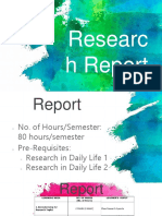 Research Report Orientation