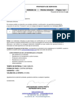 Propuesta de Servicios CÓDIGO: GCO-FT-002 Versión: 02 FECHA: 6/03/2018 Página 1 de 1