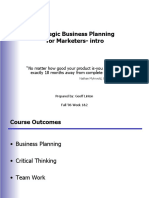 Strategic Business Planning For Marketers-Intro