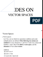 Vector Spaces Slides