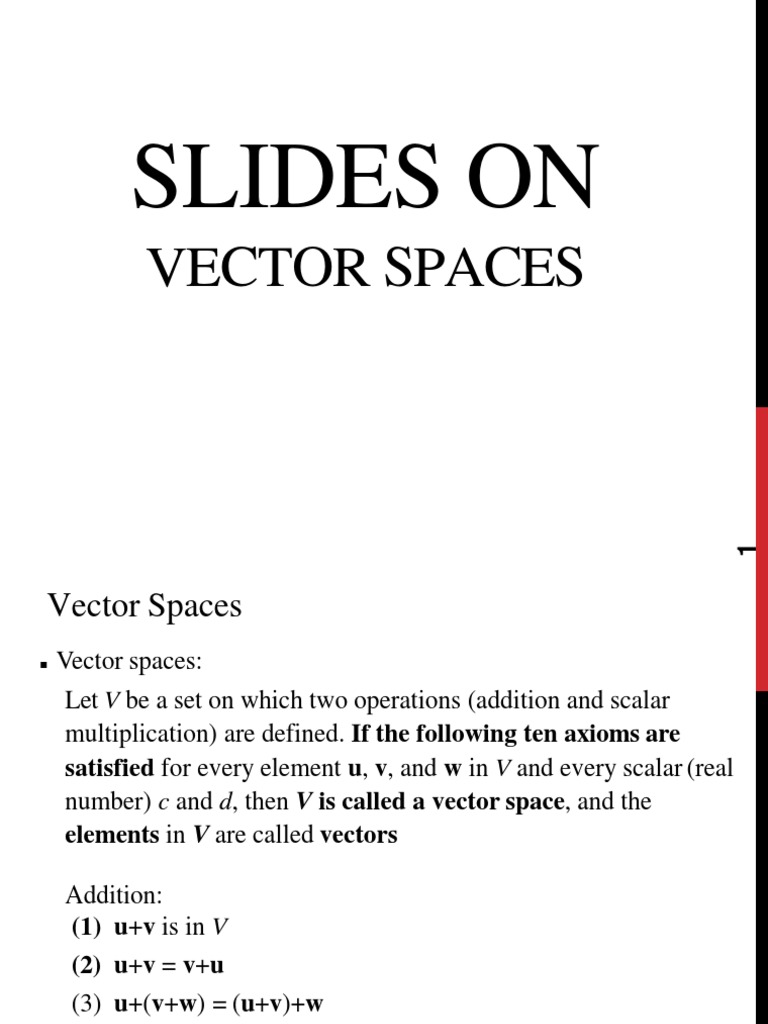 Understanding Vector Spaces and Subspaces | PDF | Linear Subspace ...