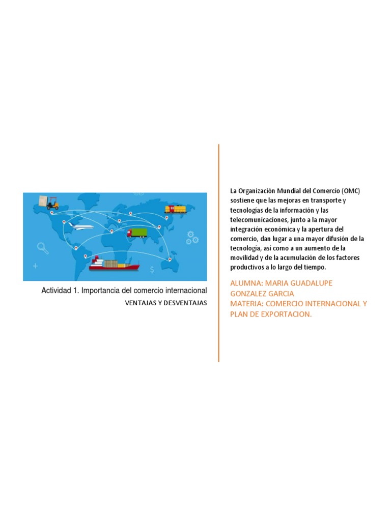 Ventajas y Desventajas del Comercio Internacional | PDF | Comercio | El ...