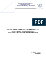 Tema - 2 Sistema de Ecuaciones PDF