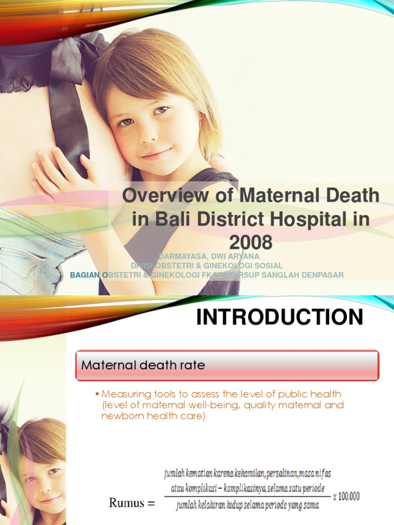 Maternal Death Overview in Bali 2008 | PDF | Maternal Death ...