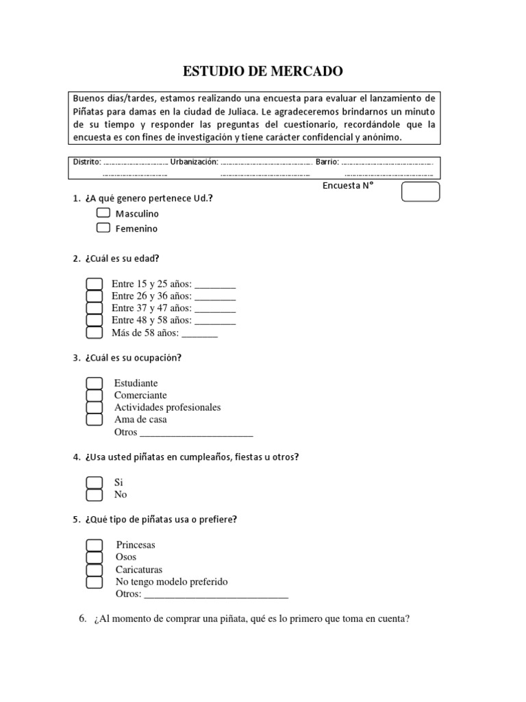 Introducir 35+ imagen modelo de encuesta de investigacion de mercado