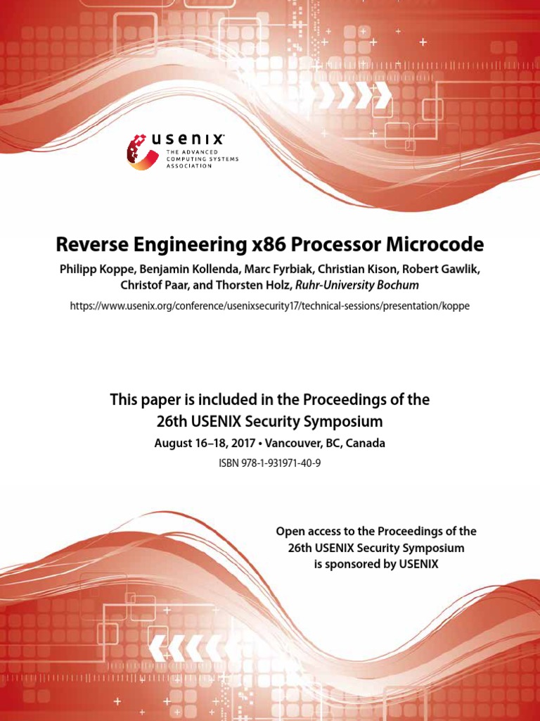 Reverse Engineering x86 Processor Microcode - P Koppe Et Al - Sec17 ...