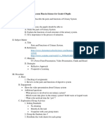 Lesson Plan in Science For Grade 6 Pupils Learning Competencies: Describe The Parts and Functions of Urinary System