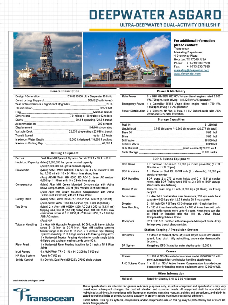 Deepwater Asgard | PDF | Crane (Machine) | Nature