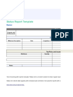 Status Report Template