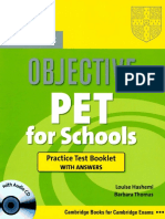 CAMBRIDGE 2010 Objective - PET.for - Schools 74p PDF