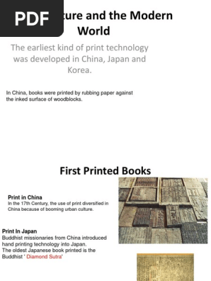 Print Culture and the Modern World