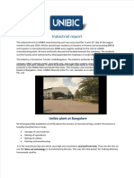 Unibic plant industrial visit report