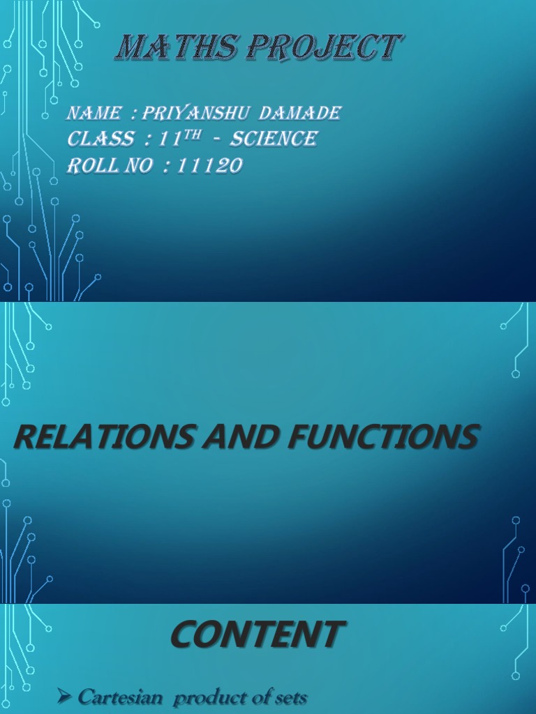 Maths Project 2 | PDF | Function (Mathematics) | Set (Mathematics)