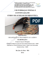 Apostila - Organizaçao e Tratamento Do Acervo - S.j.sóter PDF