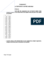 Analyze Regression Data and Find Correlation Coefficient
