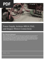 Power Supply, Arduino MEGA 2560, and Stepper Motors Connections