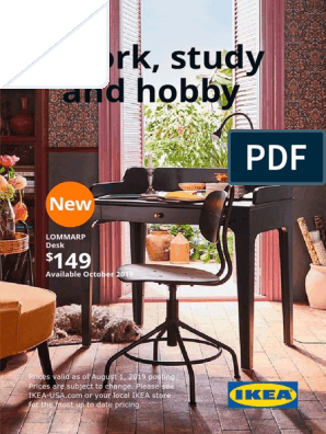 2020 Ikea Work Study Hobby Workspaces Brochure Chair Desk