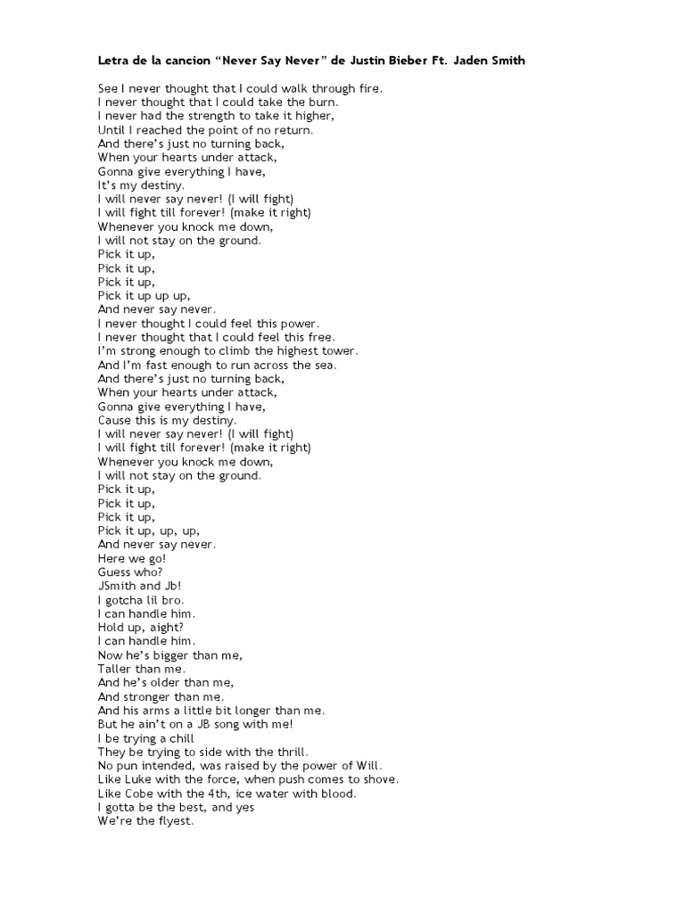 Letra de La Cancion | PDF