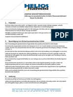 Allgemeine Geschäftsbedingungen Für Den Verkauf Und Die Lieferung Von Pyrotechnischen Artikeln (Feuerwerkskörper) Stand: 01.06.2012 1. Präambel