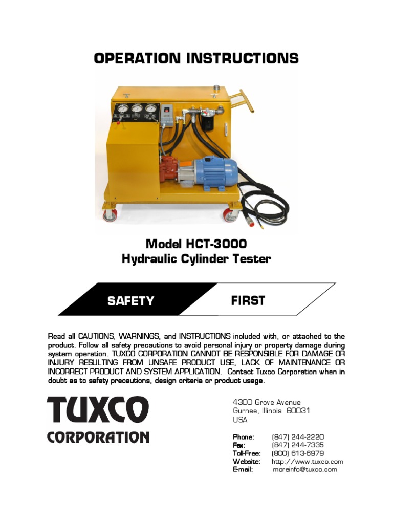 Hct3000 Tester Instructions PDF Cylinder (Engine) Piston