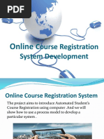 Course Registration System Development: Online