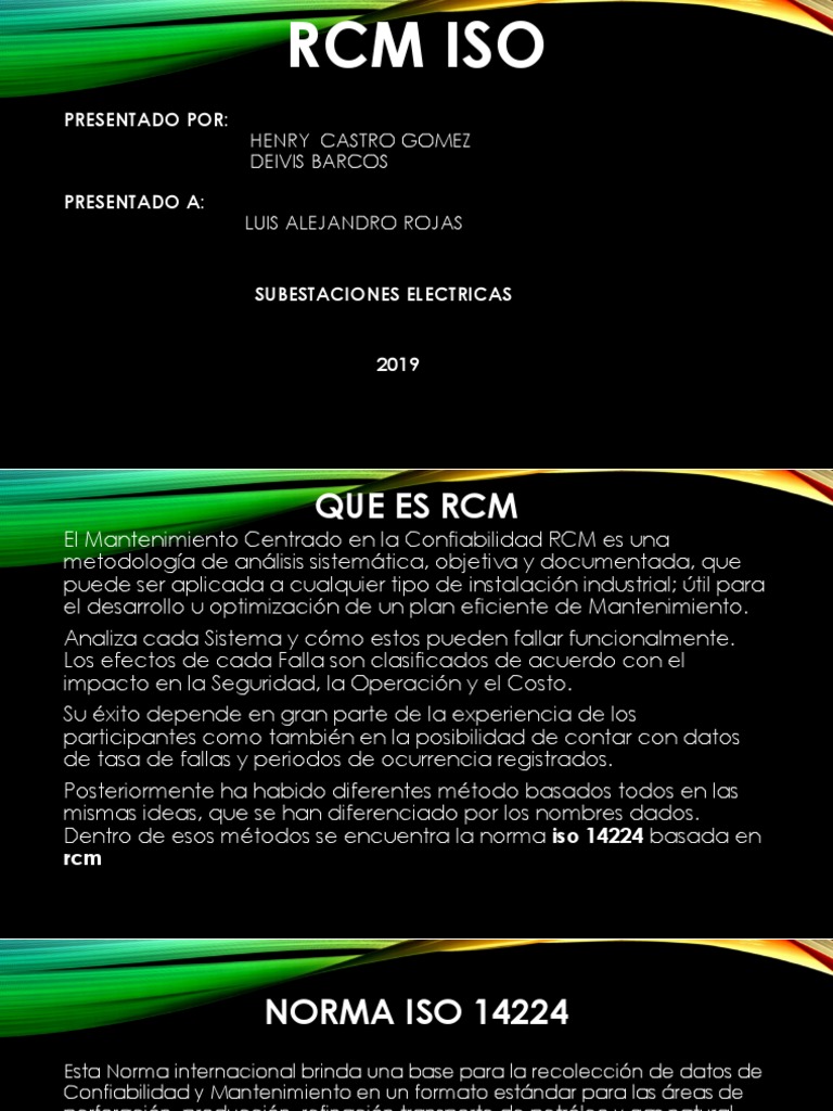 RCM e ISO 14224: Mantenimiento Eficiente | PDF | Ingeniería de ...